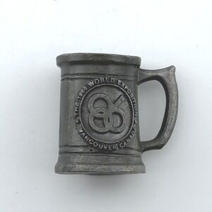 Vintage 1986 World Exposition Vancouver Canada Expo 86 Miniature Pewter Stein